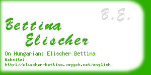 bettina elischer business card